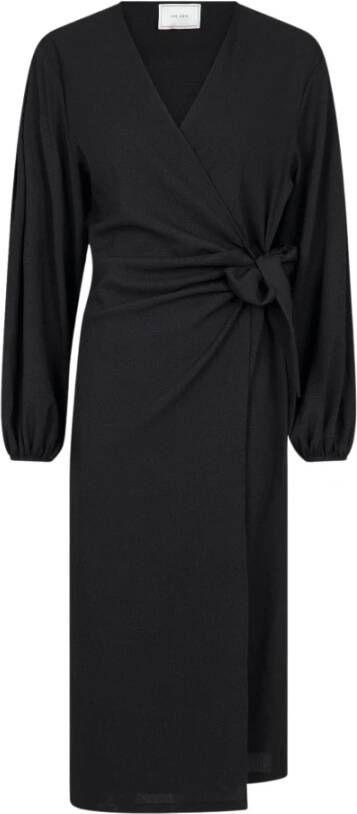 NEO NOIR Onis Solid Wrap Dress Zwart Dames