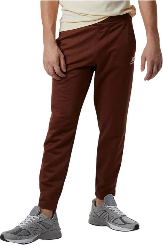 New Balance Bordeaux Sweatpants voor Mannen Rood Heren