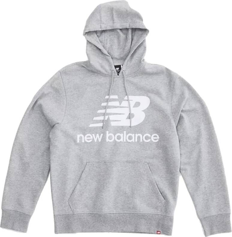 New Balance Heritage Logo Hoodie Grijs Gray Heren