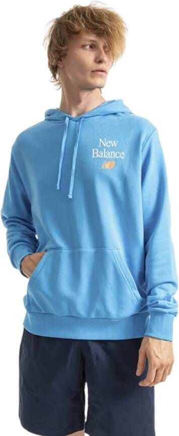 New Balance Hoodies Blauw Heren