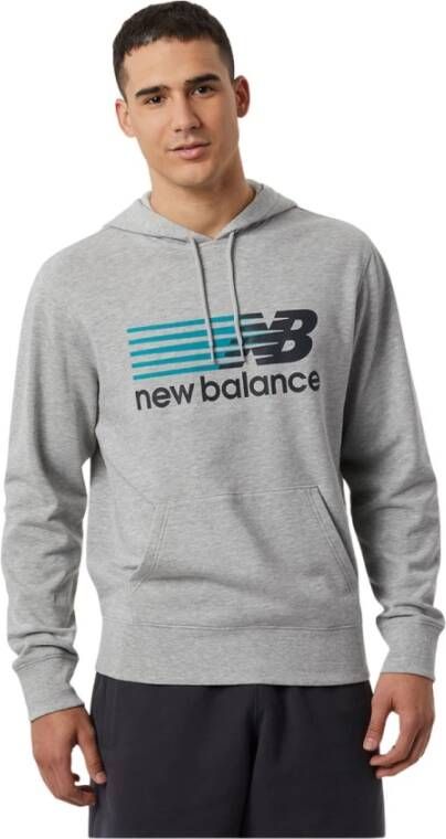 New Balance Logo Hoodie Grijs Heren