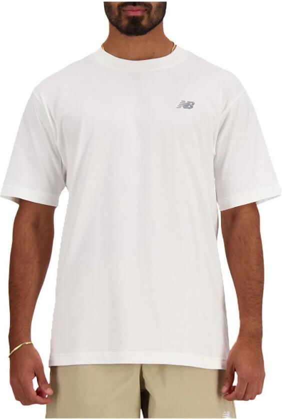 New Balance Heren T-shirt Lente Zomer Collectie 100% Katoen White Heren - Foto 4