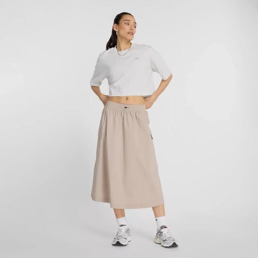 New Balance Oversized Logo Jersey T-Shirt White Dames - Foto 2