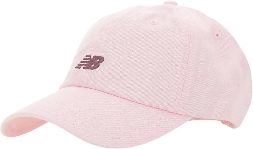 New Balance Roze Katoenen Baseballpet Paneelontwerp Pink Unisex - Foto 3