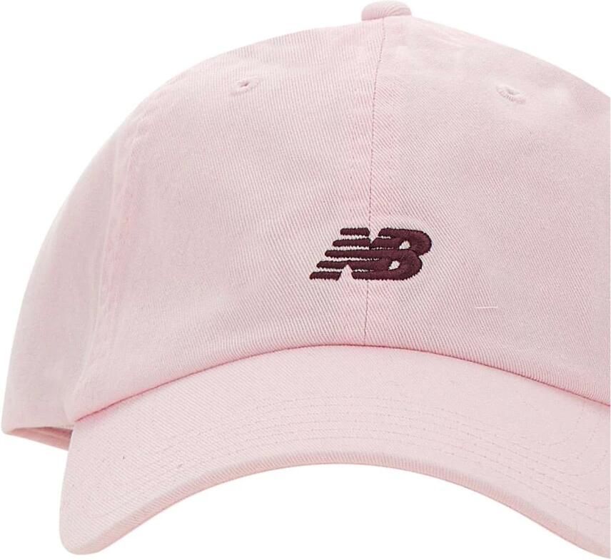 New Balance Roze Katoenen Baseballpet Paneelontwerp Pink Unisex