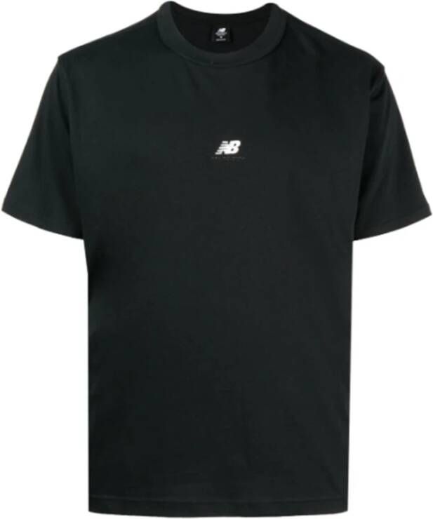 New Balance Logo Voor- en Achterkant T-Shirt Black Heren