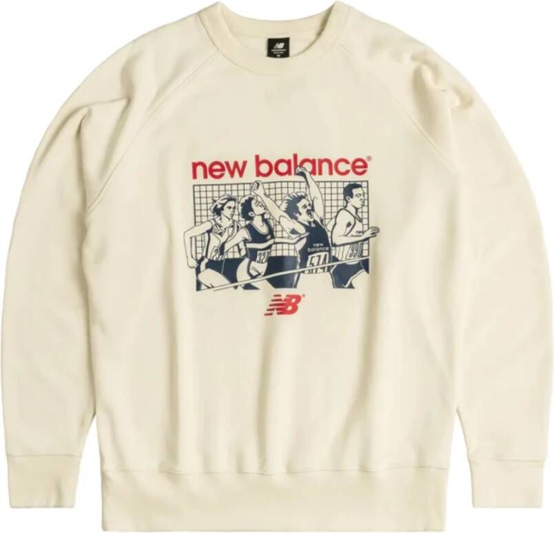 New Balance Remastered Graphic Sweatshirts Beige Heren