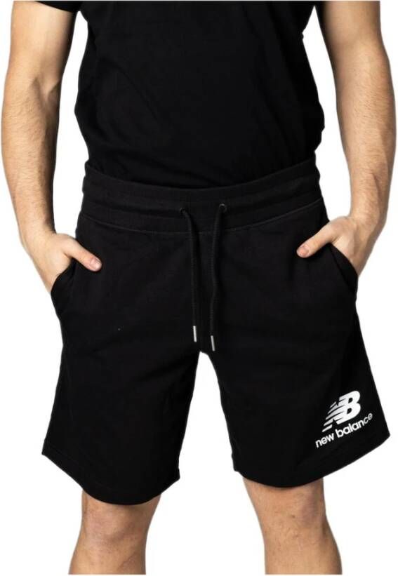 New Balance Zwarte katoenen shorts met veters Black Heren