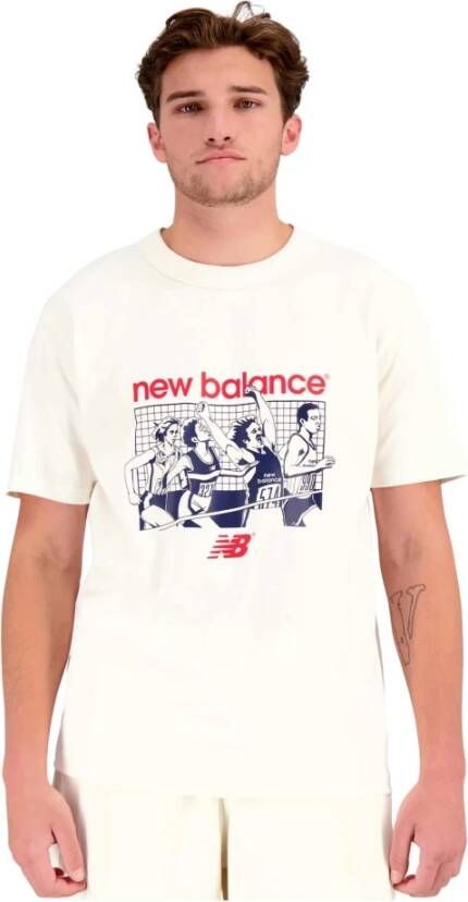 New Balance T-Shirts Beige Heren