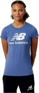 New Balance T-Shirts Blauw Dames