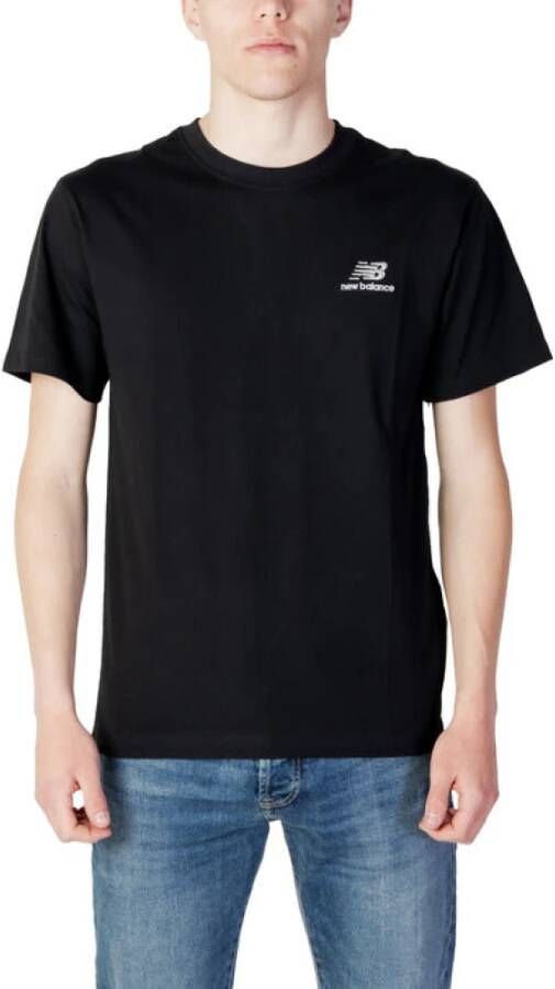 New Balance T-Shirts Zwart Heren