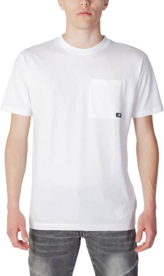 New Balance Zwart Heren T-Shirt Wit Heren