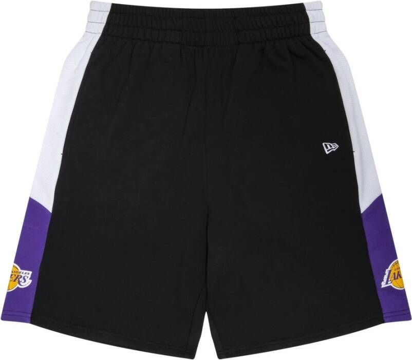 New era Bermuda Lakers NBA zijpaneel mesh shorts Zwart Heren