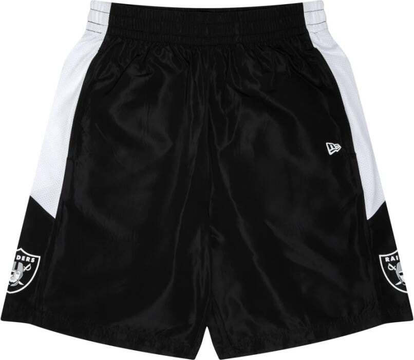New era BermudaraidersFL zijpaneel mesh shorts Zwart Heren