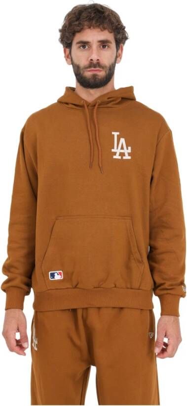 New era LA Dodgers League Essential Hoodie Brown Heren