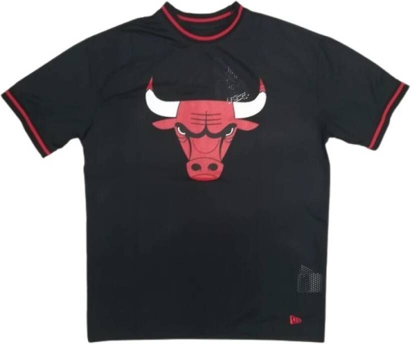 New era Camiseta bulls nba mesh team logo ovrszd tee chibul Zwart Heren