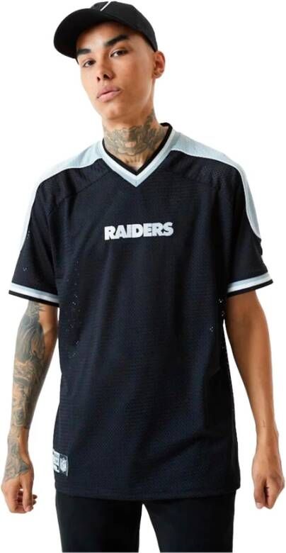 New era Camiseta raiders contrastpaneel ovszd tee lasrai Zwart Heren
