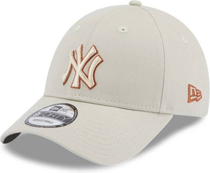 New era Cap 9forty New York Yankees Side Patch Beige Unisex