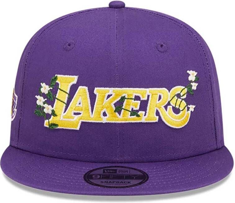 new era Cap Los Angeles Lakers Flower Wordmark Paars Unisex