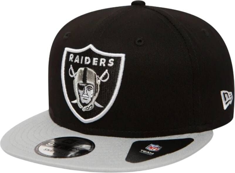 New era Zwarte Raiders NFL Katoenen Blokpet Black Heren