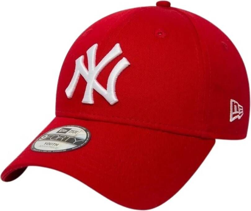 New era 9Forty Youth NY pet rood wit Polyester Logo