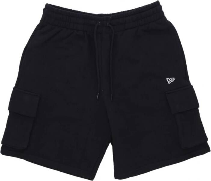 New era Essential Cargo Shorts Zwart Wit Black Heren