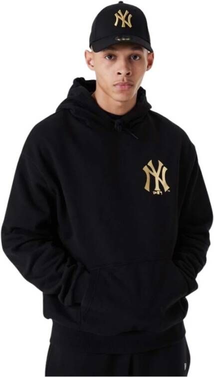 New era Hooded sweatshirt New York Yankees BP Metallic Zwart Heren