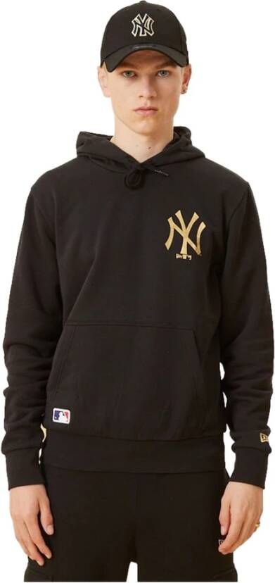 New era Yankees Logo Hoodie Zwart Goud Black Heren