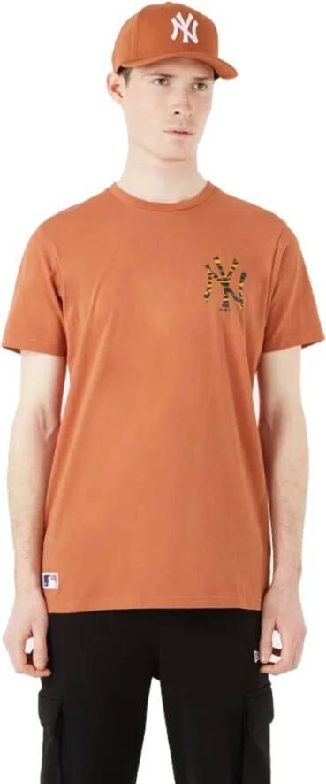 New era Linker borst t -shirt Oranje Heren