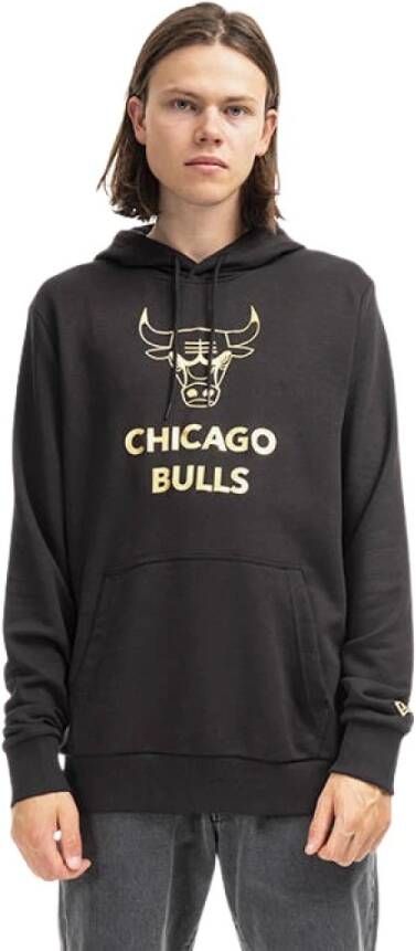 New era Chicago Bulls Lichtgewicht Hoodie Zwart Goud Black Heren