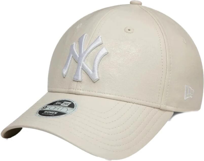 New era Female 9FORTY Crinkled PU York Yankees Women Caps beige Maat ONE SIZE Accessoires - Foto 5
