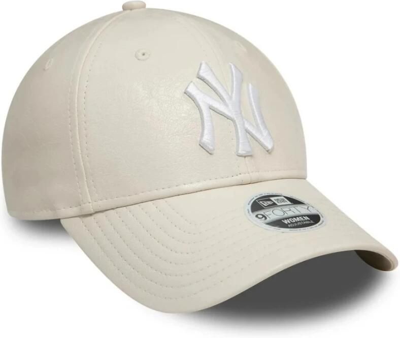 New era Female 9FORTY Crinkled PU York Yankees Women Caps beige Maat ONE SIZE Accessoires - Foto 4