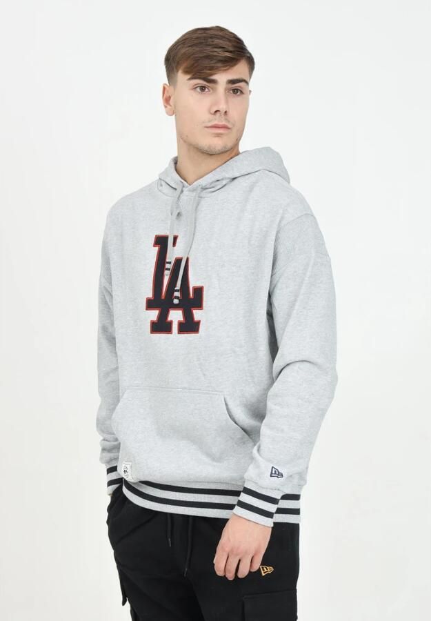 New era MLB Rib Infill LA Dodgers Hoodie Gray