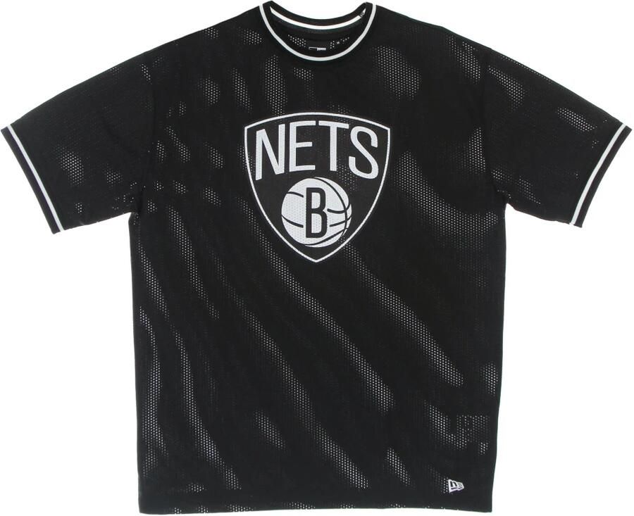 New era NBA Nets Teamlogo Zwart Tee Black Heren
