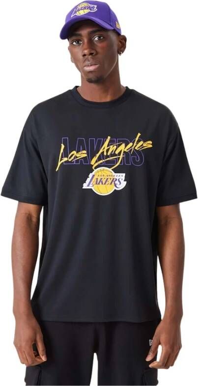New era Script Oversize Mesh Tee Los Angeles Lakers T-shirts Kleding blktrp maat: S beschikbare maaten:S