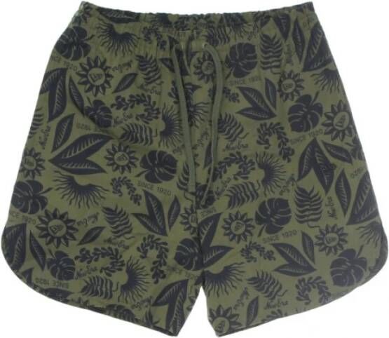 New era Pantalone corto ne floral overal in print short Groen Heren