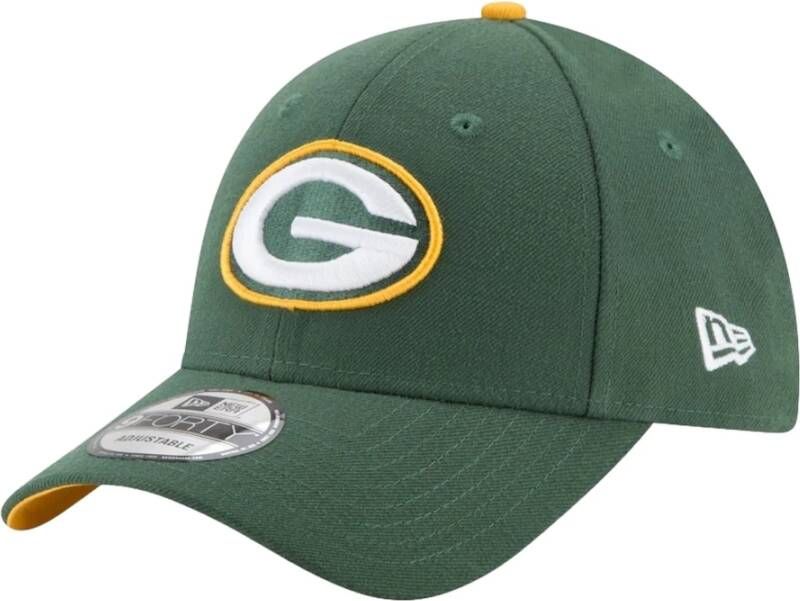 New era Groene Packers Geborduurde Gebogen Klep Pet Green