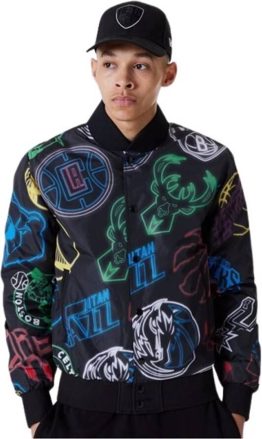 New era NBA All Over Print Bomber Jacket Multicolor Heren
