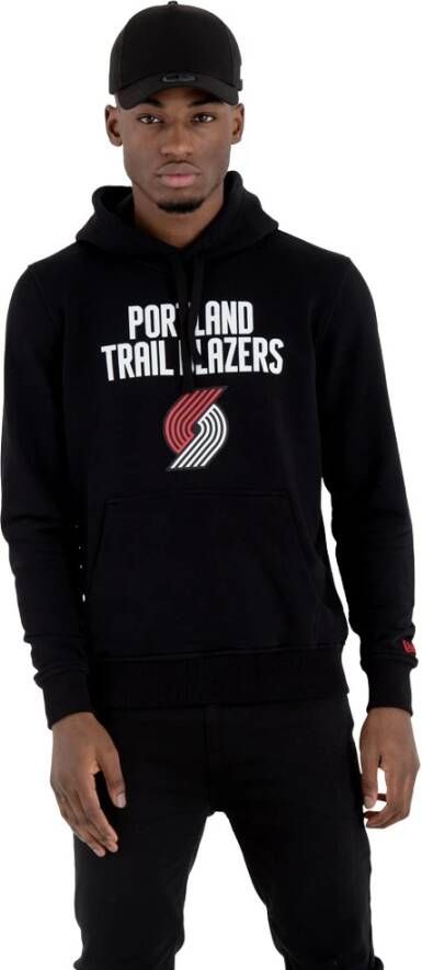 New era Sweat capuche avec logo de l équipe Portland Trail Blazers Zwart Heren