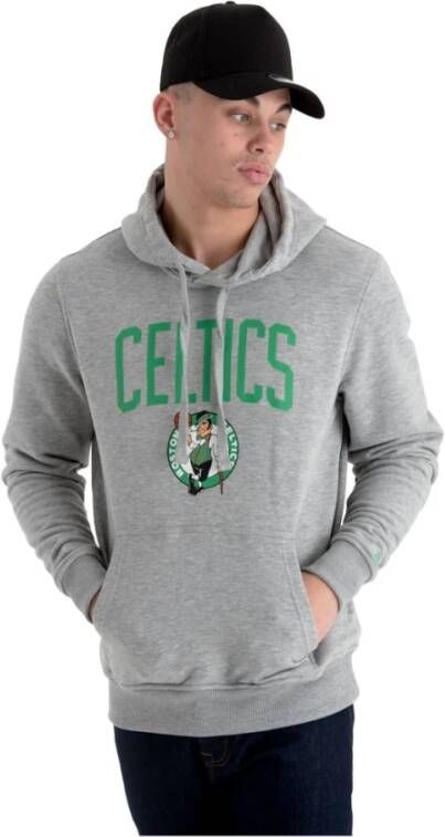 New era Sweat capuche avec logo de l'équipe Boston Celtics Grijs Heren