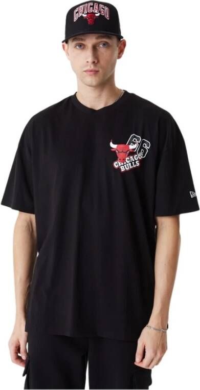 New era T-shirt Chicago Bulls NBA Arch Zwart Unisex
