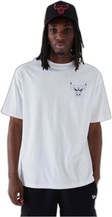 New era T-shirt Chicago Bulls NBA Metallic Wit Heren