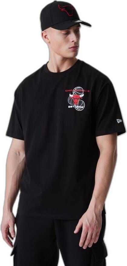 New era T-shirt Chicago Bulls NBA OS Graphic Zwart Heren