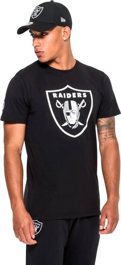 New era T Shirt Logo Oakland Raiders Black Heren