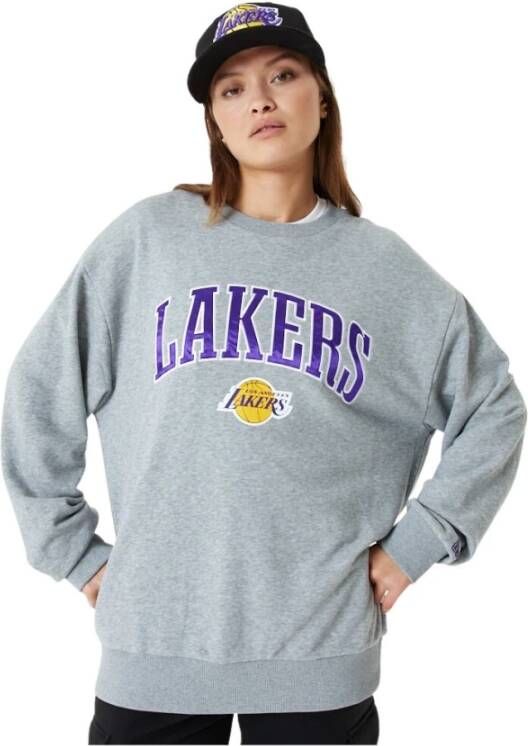 New era T-shirt Los Angeles Lakers NBA Apllique Crew Zwart Unisex