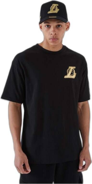 New era T-shirt Los Angeles Lakers NBA Metallic Zwart Heren