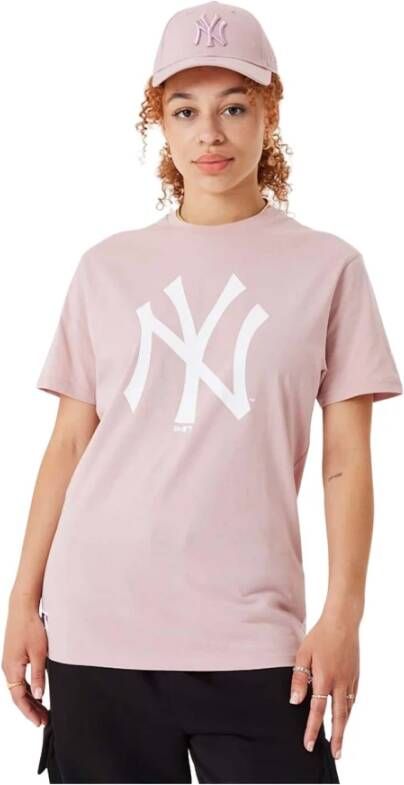New era T-shirt New York Yankees League Essentials Roze Unisex