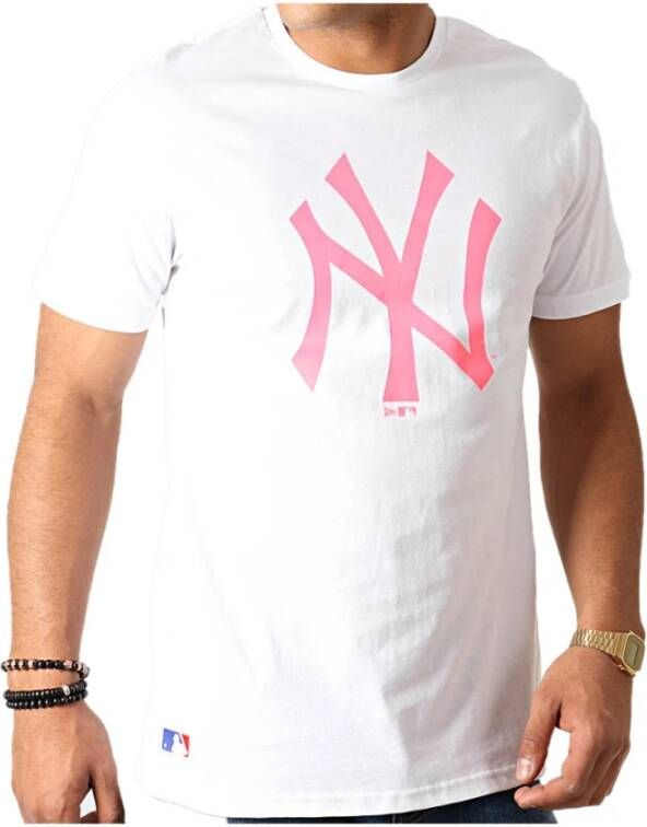 New era T-shirt White Heren