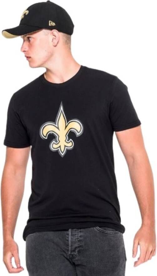 New era Zwarte Saints Team Logo Tee Black Heren