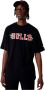 New era Zwarte Bulls NBA Bloemen Grafisch T-shirt Black Unisex - Thumbnail 1